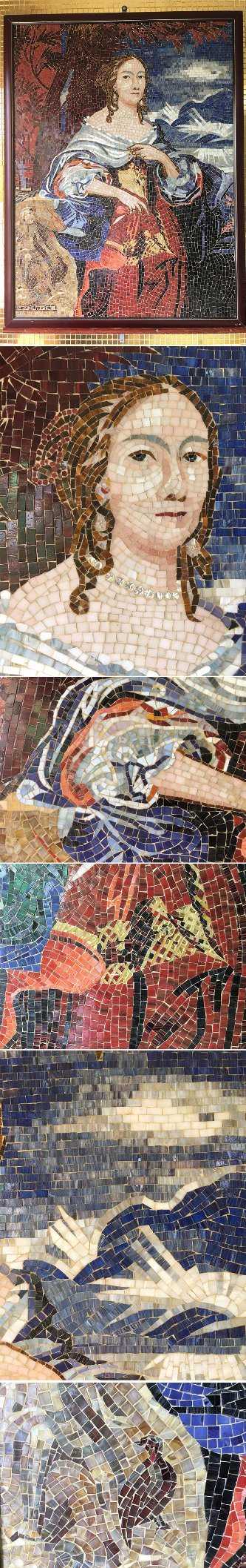 Mediterranean Style Classic Exquisitely Made Church Art Photo Mosaic