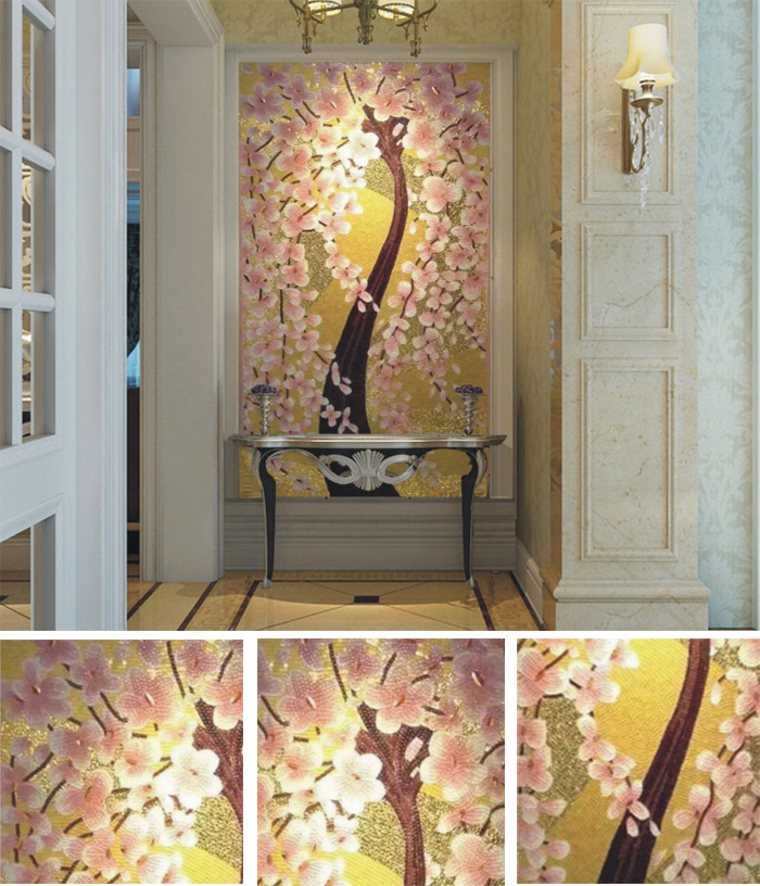 South Korea Style Commercial Use Beauty Design Mosaic Artwork