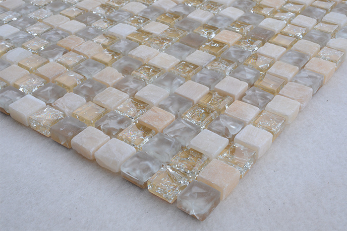 Bathroom Background Decorative Faceted Elegant Glass Mosaic Tiles