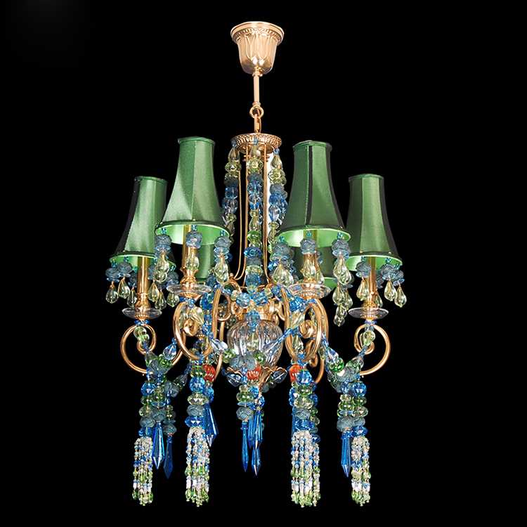 Hanse Golden Copper Hardware Crystal Chandelier