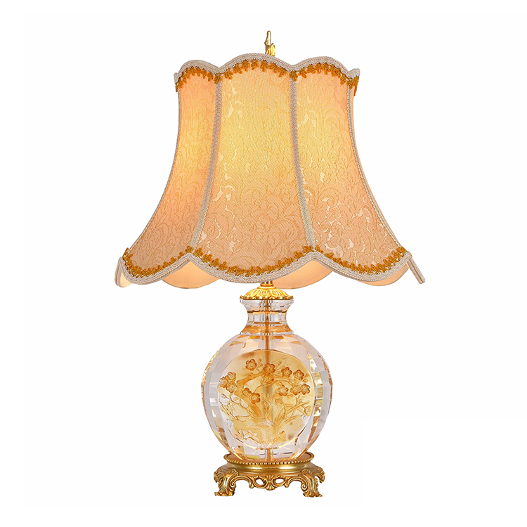 Hanse Clear Glass Plum blossom Table Lamp