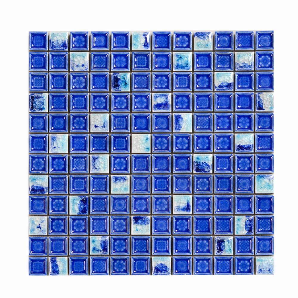 Blue Color Good Price Wall Glazed Ceramic Mosaic Small Size