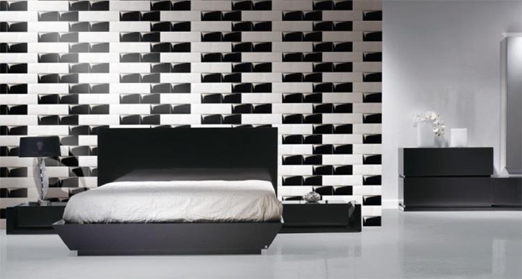 black wall tiles