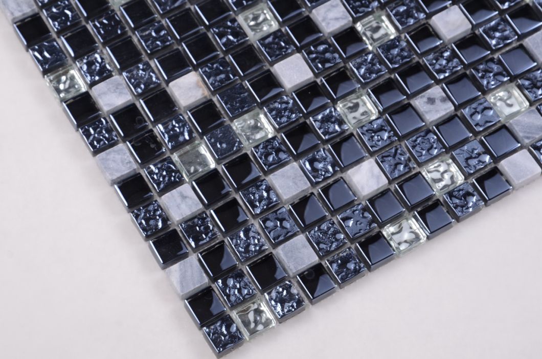 Canada Style Building 1 Inch Glass and Stone Mosaic Tile