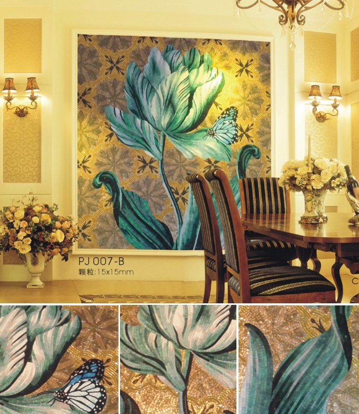 American Style Drawing Room Wall Decoration Mosaic Art Patterns