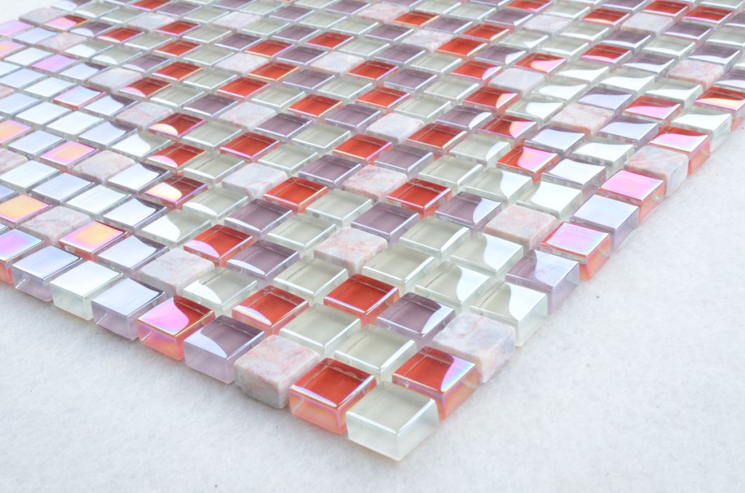 Wholesale Wall Decoration Marble Crystal Glass Mix Stone Mosaic