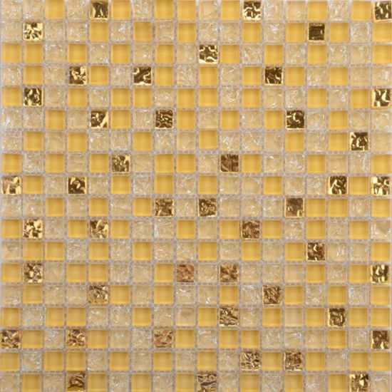 Orange Glazed Glass Mosaic Tile