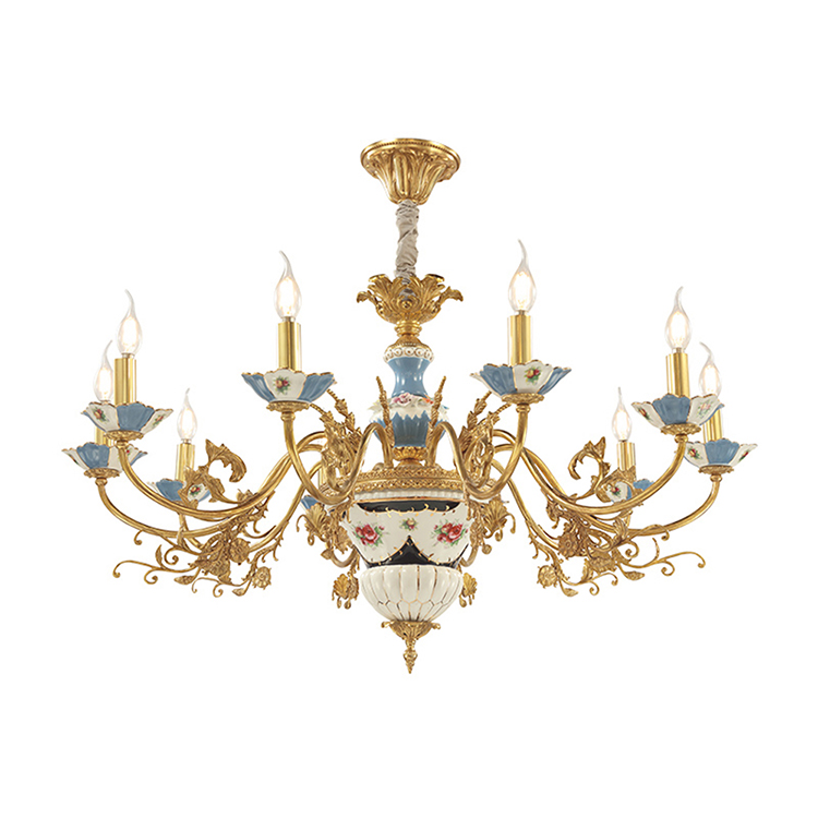 Hanse 8 Head Luxury Gold Candle  Led Chandelier