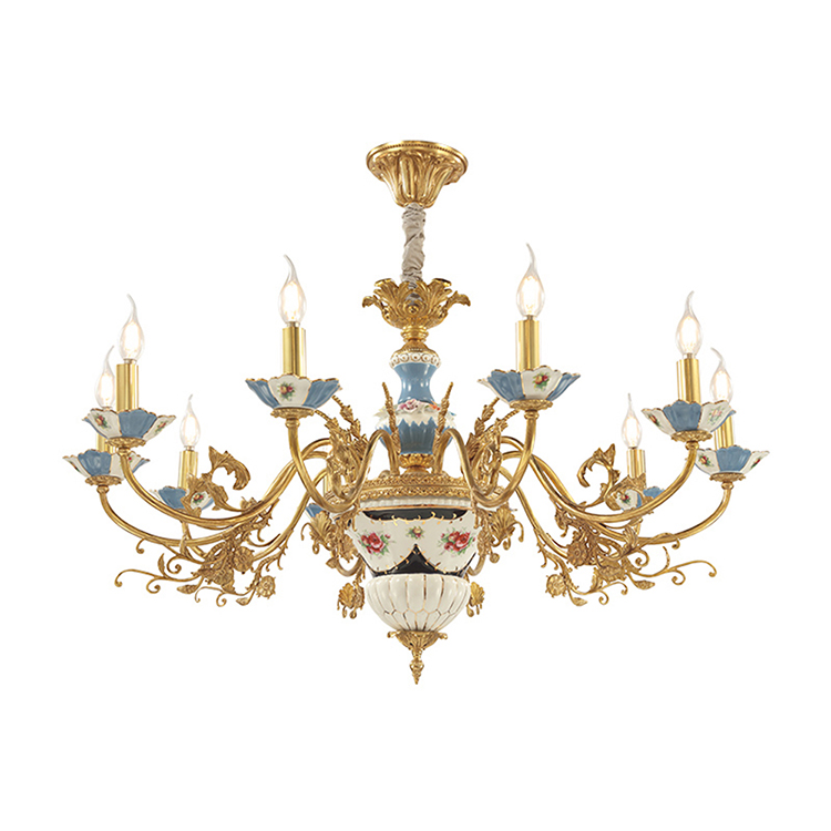 Hanse 8 Head Luxury Gold Candle Led Chandelier