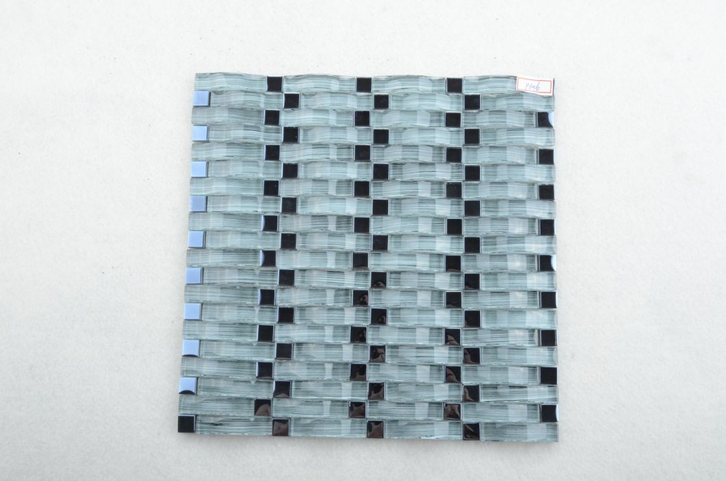 Foshan Manufacturer Hot Sale Arched Color Mixture Glass Mosaic Tile