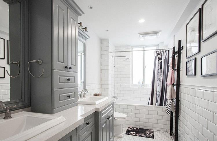 subway tile bathroom