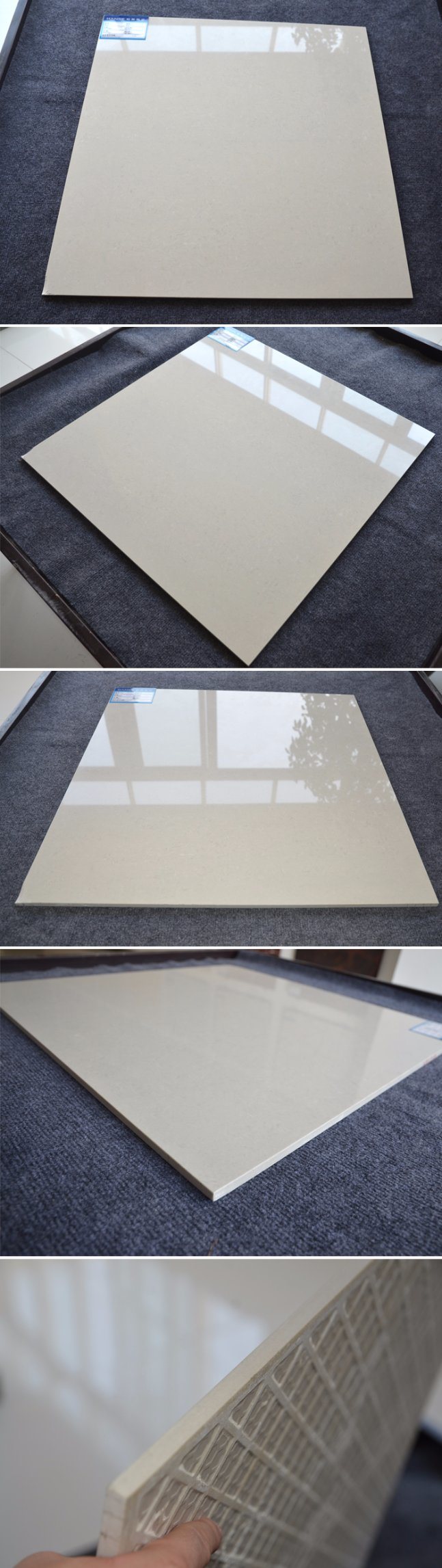 White Floor Tiles Porcelain 600X600, Double Loading Charged Tile