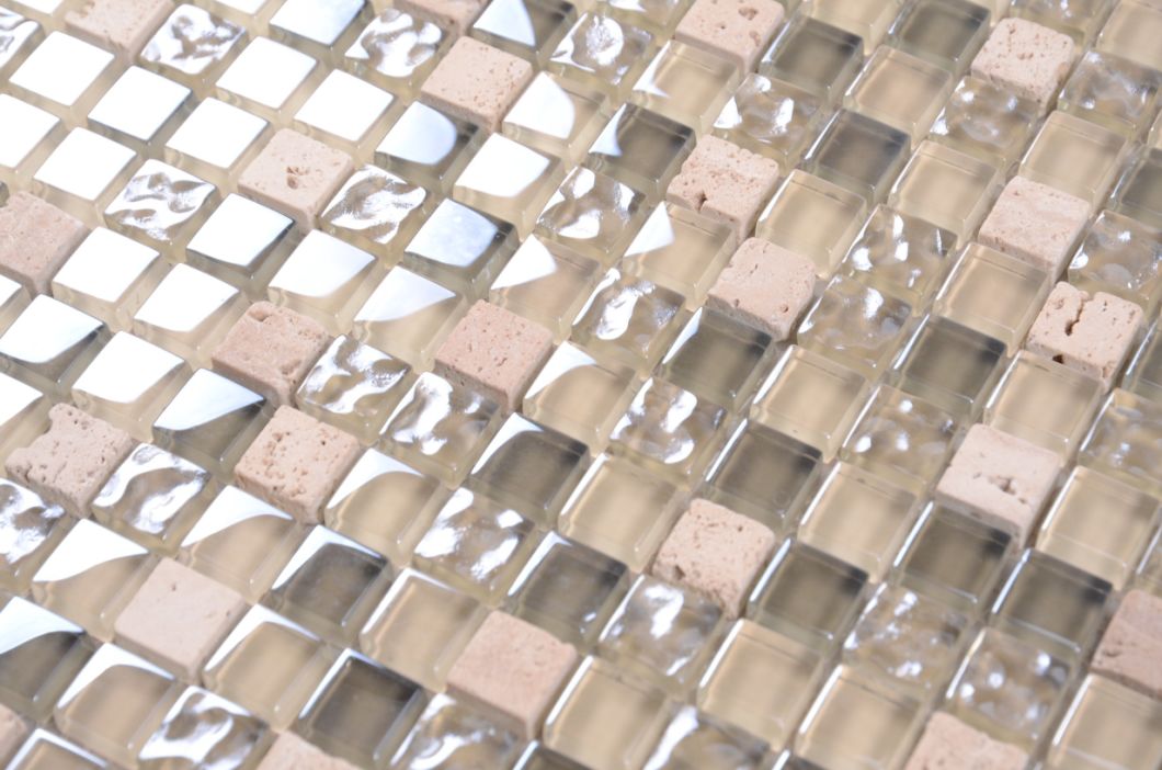 Background Decoration Natural 30*30 Tiles Marble Glass Stone Mosaic