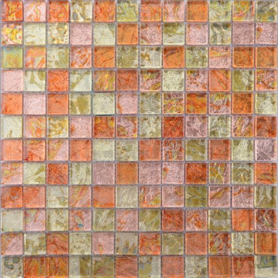 Red Glazed Glass Mosaic Tile
