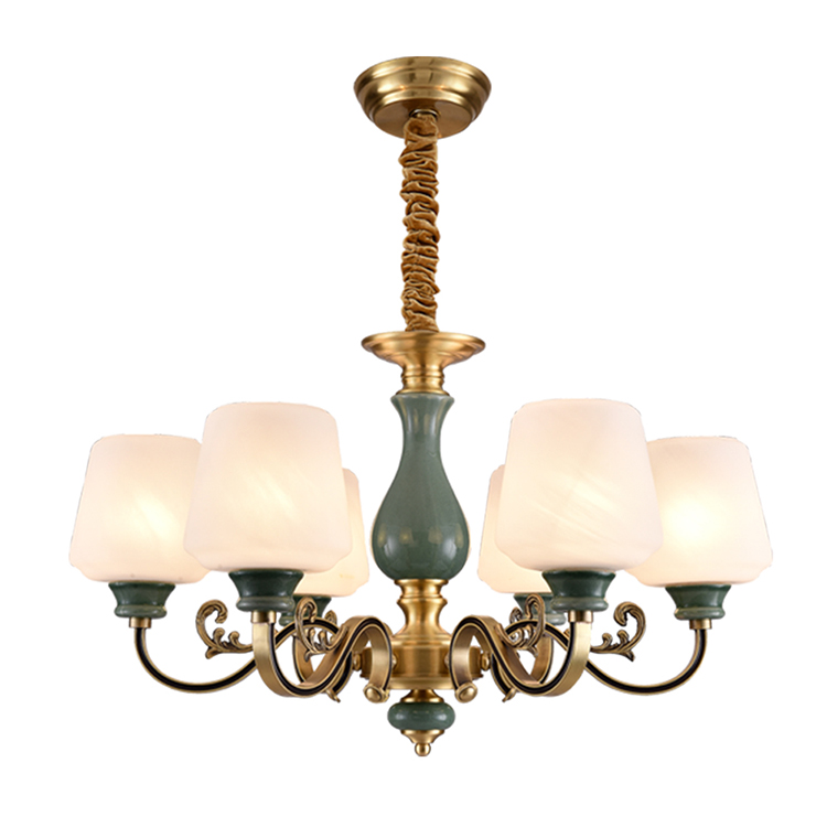 European retro style solar copper pendant lights for bedroom/living room