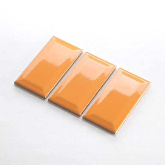 Orange Glossy Ceramic Tile