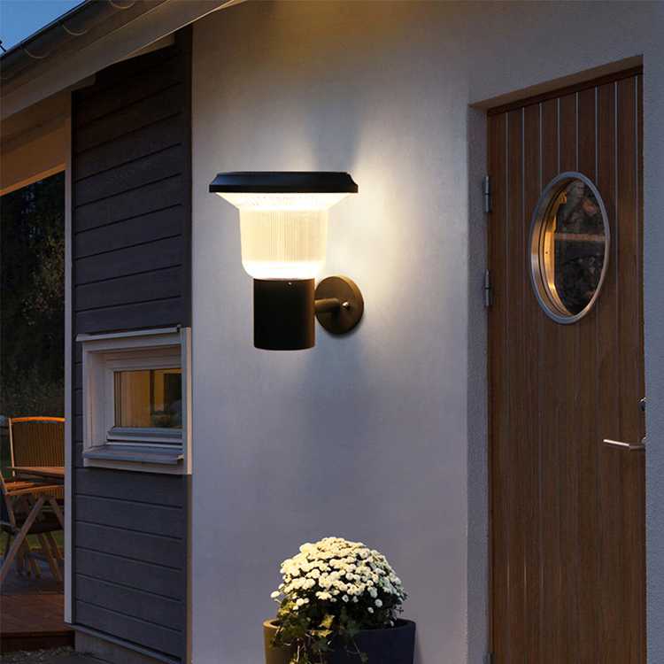 Modern style 3000-6500k solar wall pack light for outdoor
