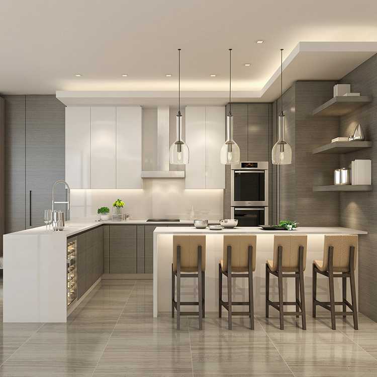 Modern wood complete kitchen particleboard units cabinets designs frameless plywood carcase kitchen cabinet furniture