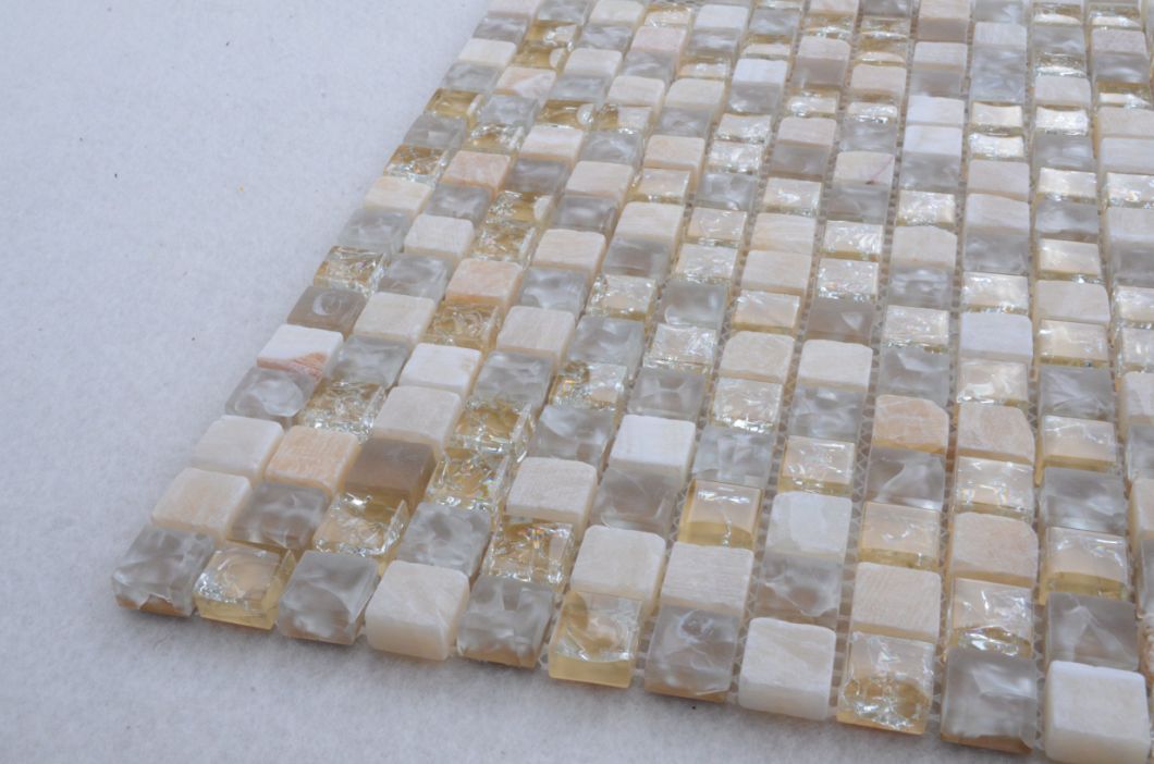 Bathroom Background Decorative Faceted Elegant Glass Mosaic Tiles