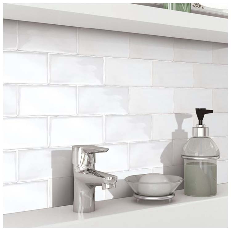 White Polished Ceramic Tile