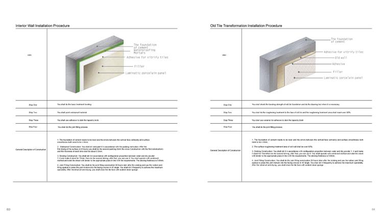 porcelain tile construction system