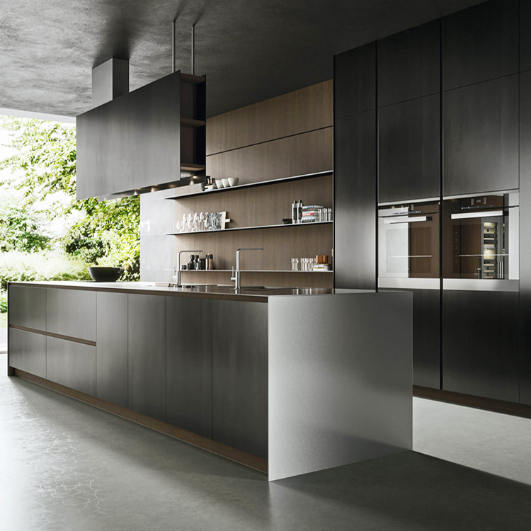 Modern Home Hotel MDF Wood Modular Kitchen Cabinets Design White
