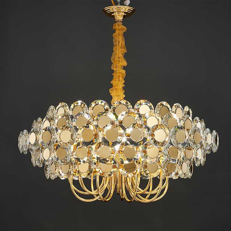 Hanse Cristal Aluminum Glass Chandelier