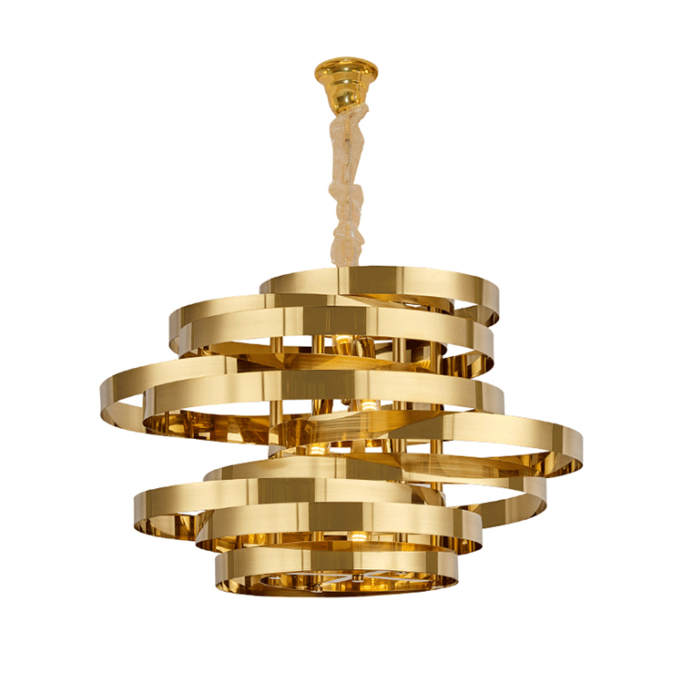 Hanse E14 Golden Luxury Multi Colored Glass Chandelier