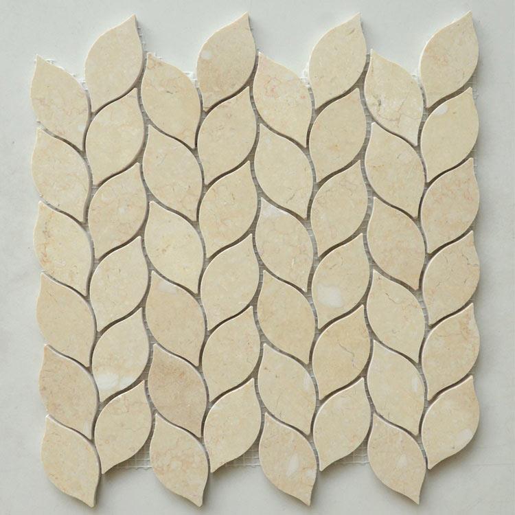 leaf-shaped-mosaic-tiles