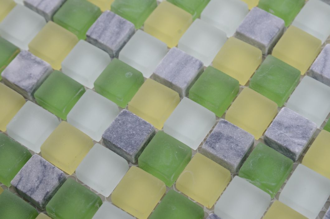 Exterior House Decorative Office Glass Wall Stone Mosaic Tile