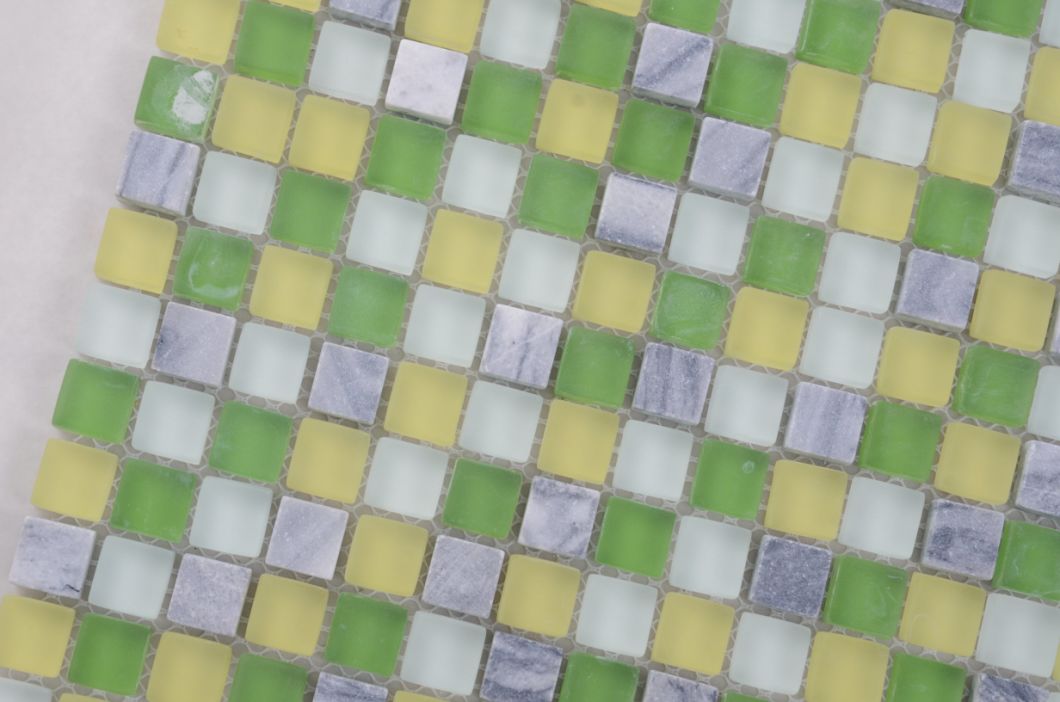 Exterior House Decorative Office Glass Wall Stone Mosaic Tile