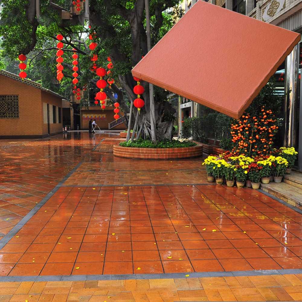 Brown Nature Red Colour Quarry Tiles Floor Ceramic Outdoor 300 X 300Mm