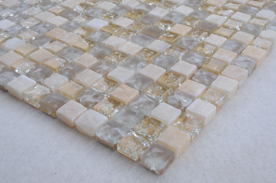 Bathroom Background Decorative Faceted Elegant Glass Mosaic Tiles