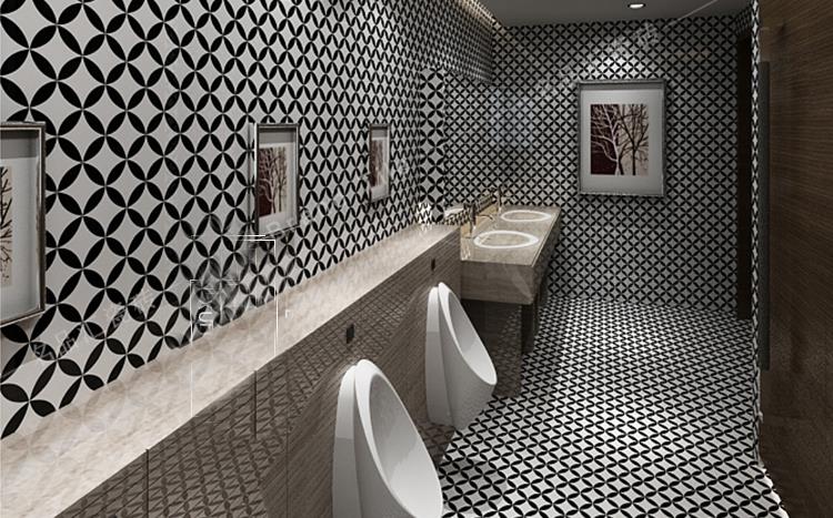 black and white ceramic floor tiles