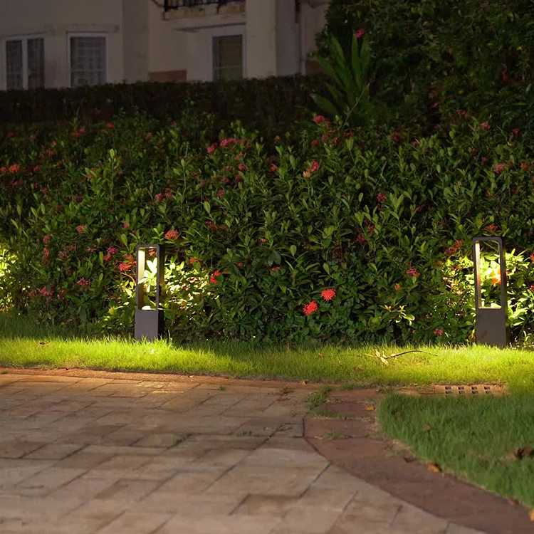 3000k outdoor lighting waterproof garden bollard light parts