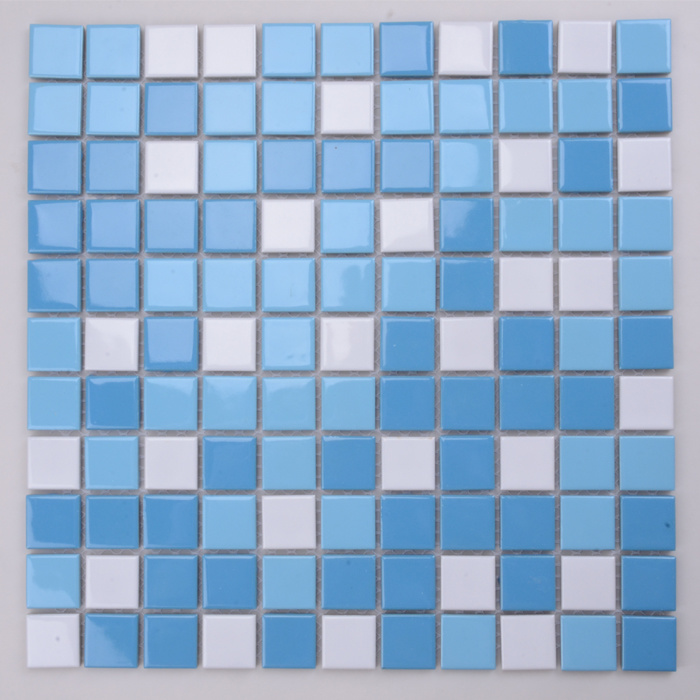 48X48mm Chip Size Hot Sale Swimming Pool Tile Blue Ceramic Mosaic