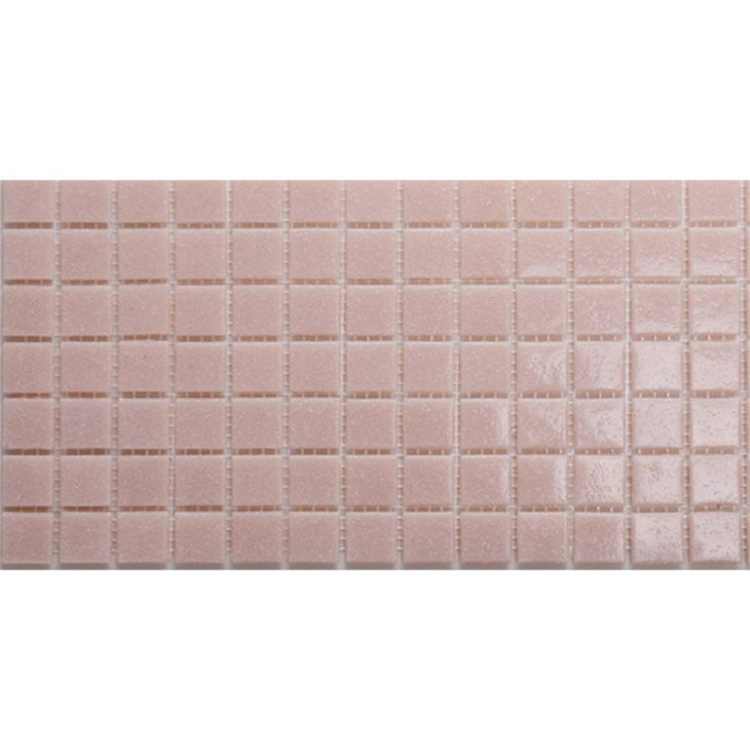 Pink Polished Glass Mosaic Wall Tile