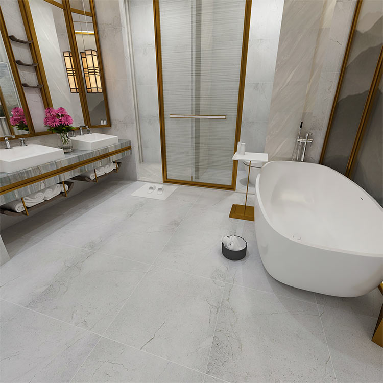 Light Grey Glazed Porcelain Floor Tile