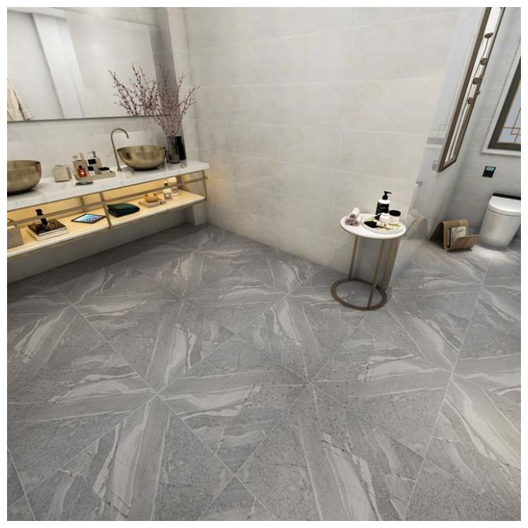 Grey Glazed Porcelain Floor Tiles Size 600 X 600mm Model Hf6803