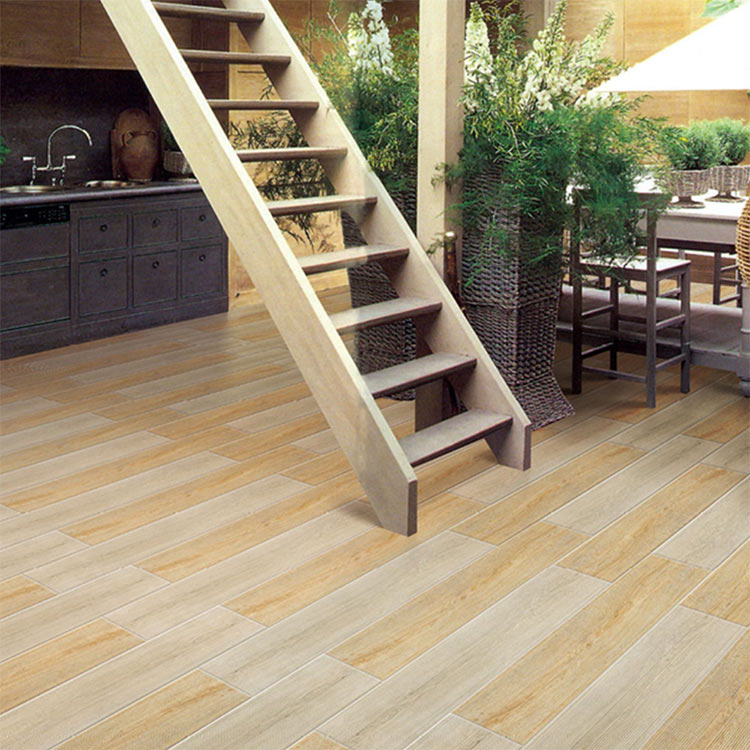 Beige Glazed Porcelain Wood Tile