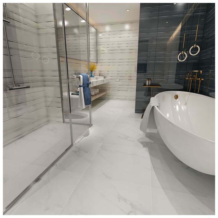 White Polished Porcelain Floor Tile