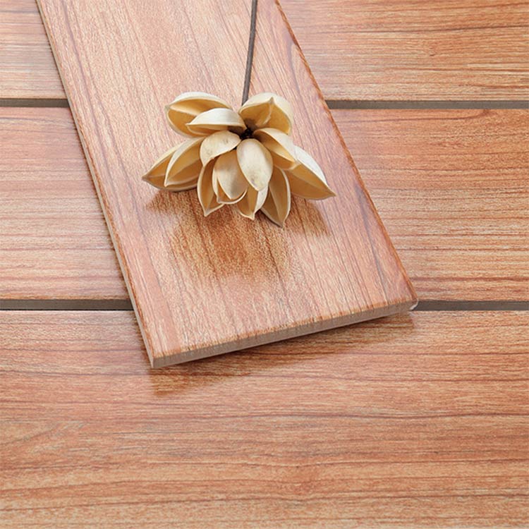 Brown Polished Ceramic Wood Tile