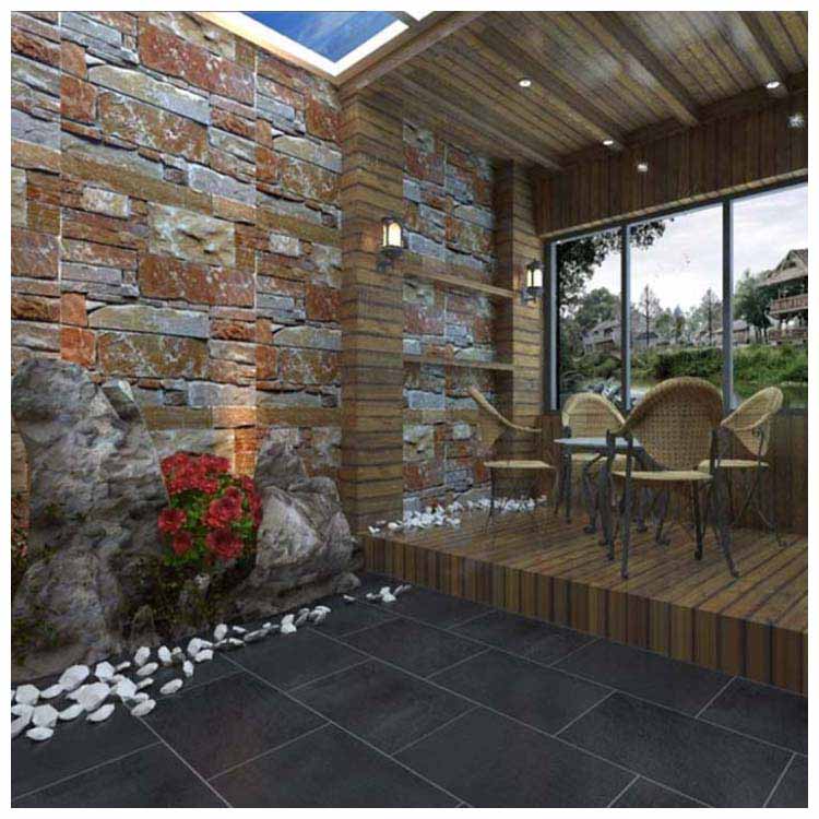 Brown Matte Artificial Stone Wall Tile