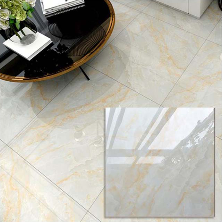 White Polished Ceramic Floor Tile