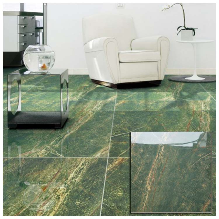 Green Polished Ceramic Floor Tiles,Size 600 x 600mm,Model HS616GN