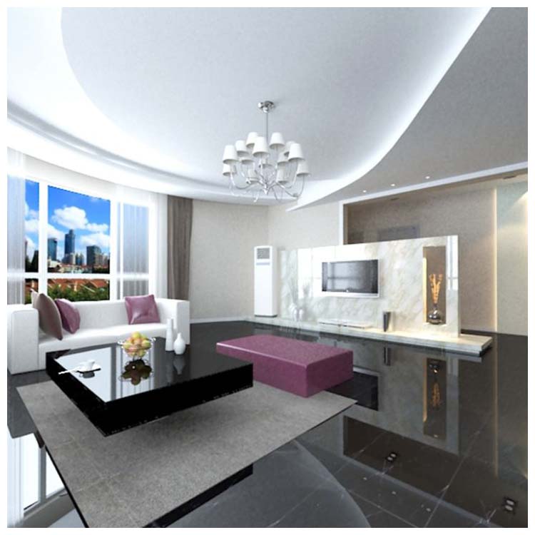 Black Polished Ceramic Floor Tile