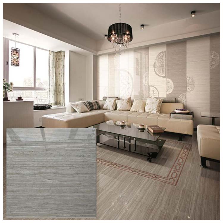 Grey Polished Ceramic Floor Tile