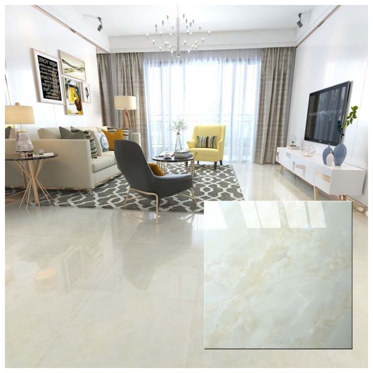 White Polished Porcelain Floor Tile