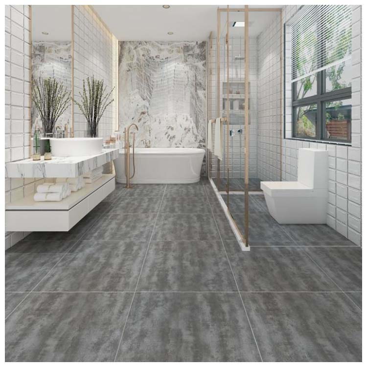 Grey Glazed Porcelain Floor Tile