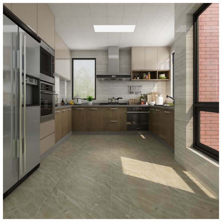 Brown Polished Ceramic Floor Tile